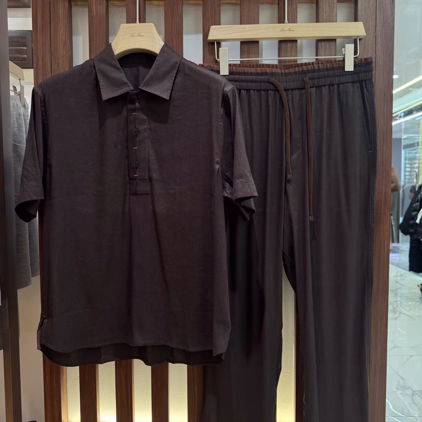 Short Linen Drawstring - Sommerlicher, luxuriöser, hochwertiger Herrenanzug in einfarbiger