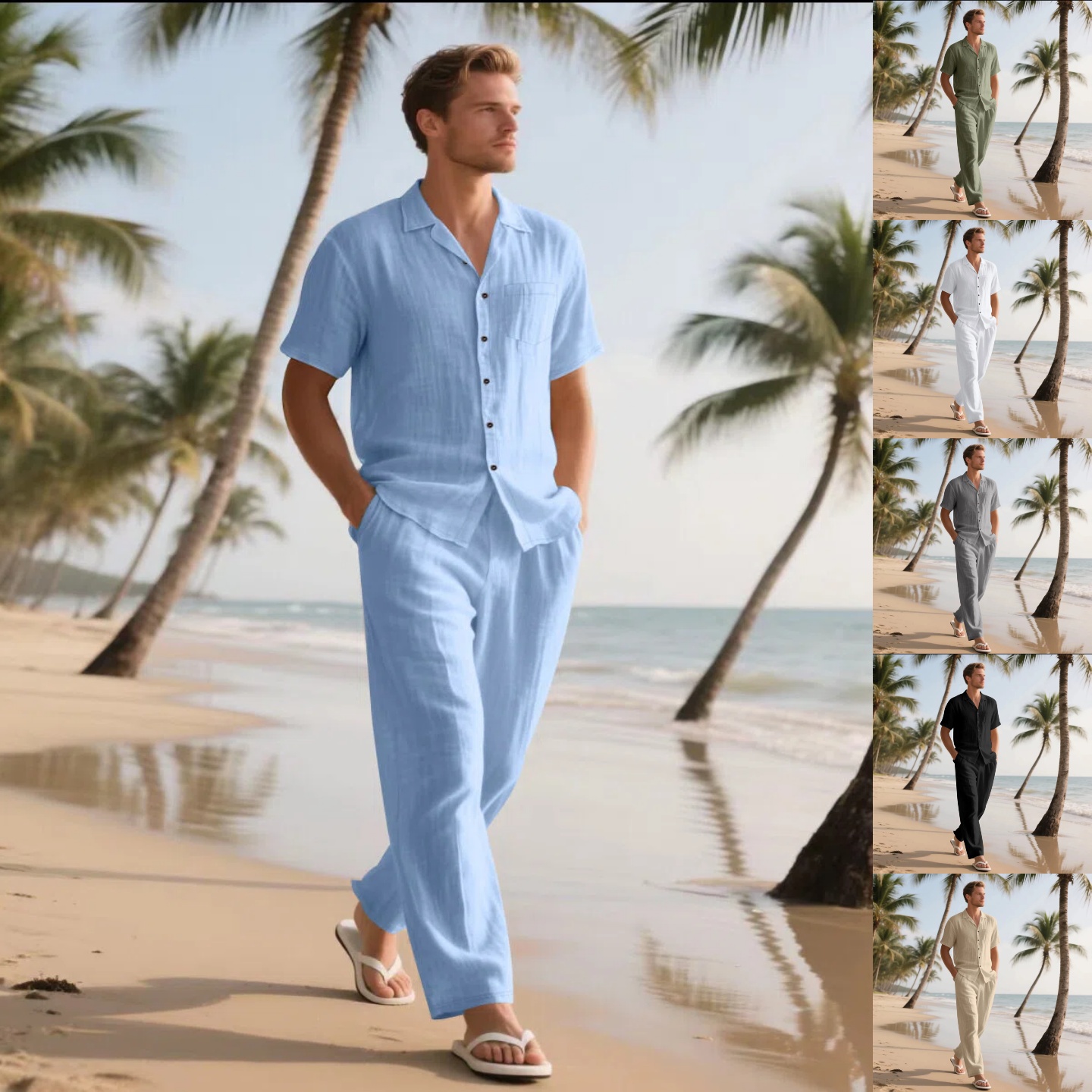 Short Linen Drawstring - Sommer Herren Neues Leinen Casual Komfortables