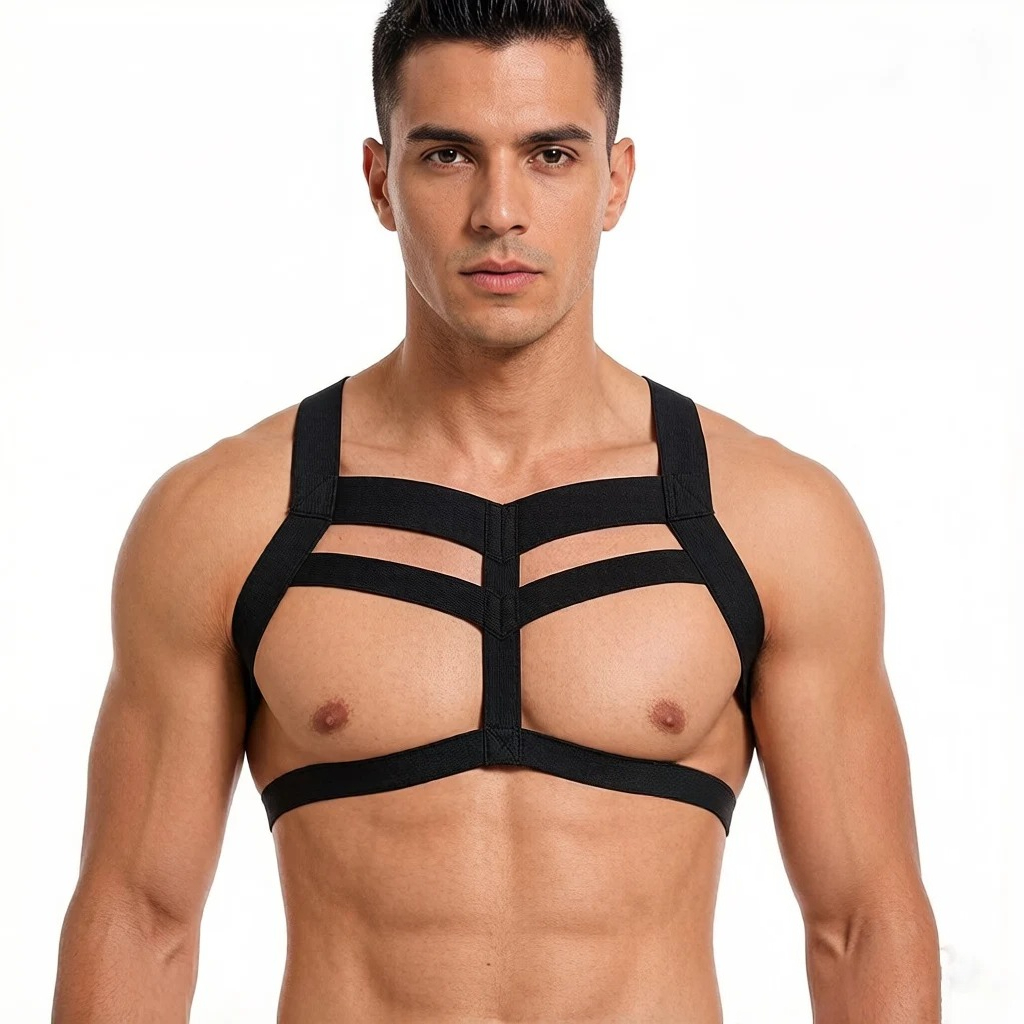 Tank Top Muscle - Herren-Harness mit Verstellbaren Schultergurten, Elastisches Tanktop