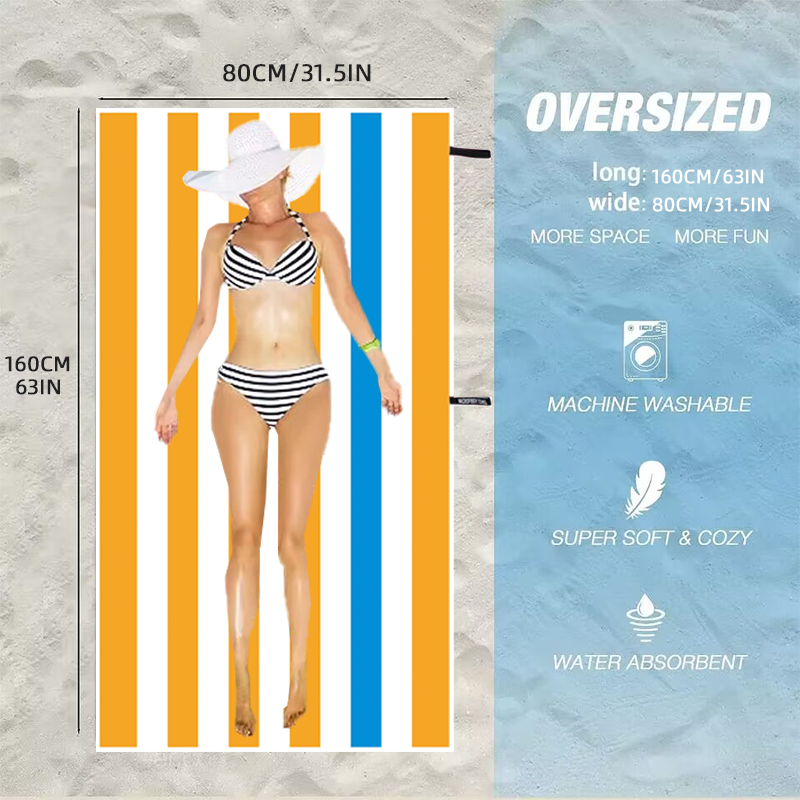 Lebhaft gestreiftes Strandtuch – Beach Towel Large Bewertung und Preis