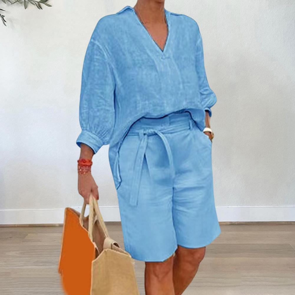 Baumwoll-Leinen-Zweiteiler für – Linen Shirt Breathable Bewertung und Preis
