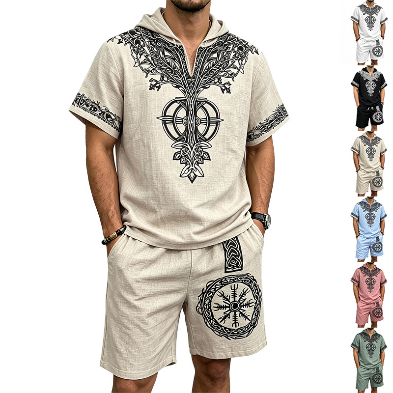 Herren Leinen-Look Viking-Baum – Short Linen Drawstring Bewertung und Preis